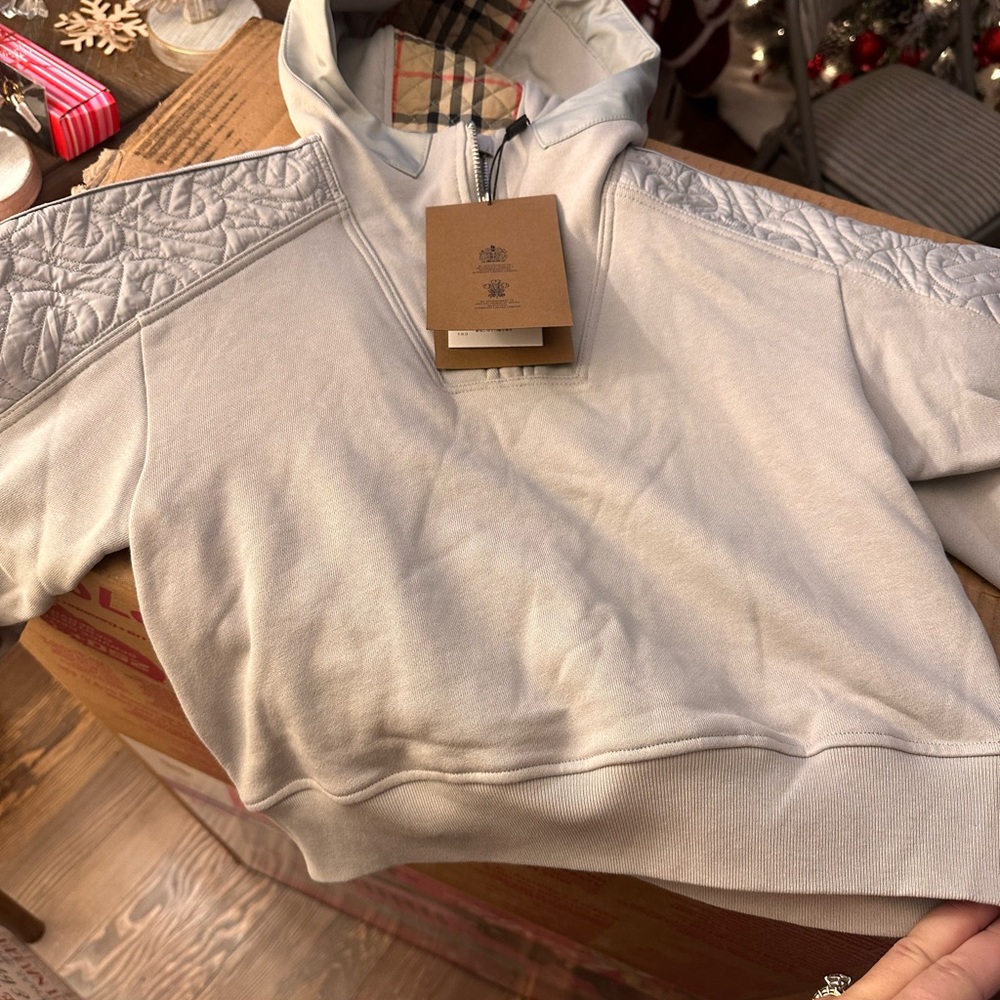 Burberry sweatshirt. With tags. Never worn . Grey.